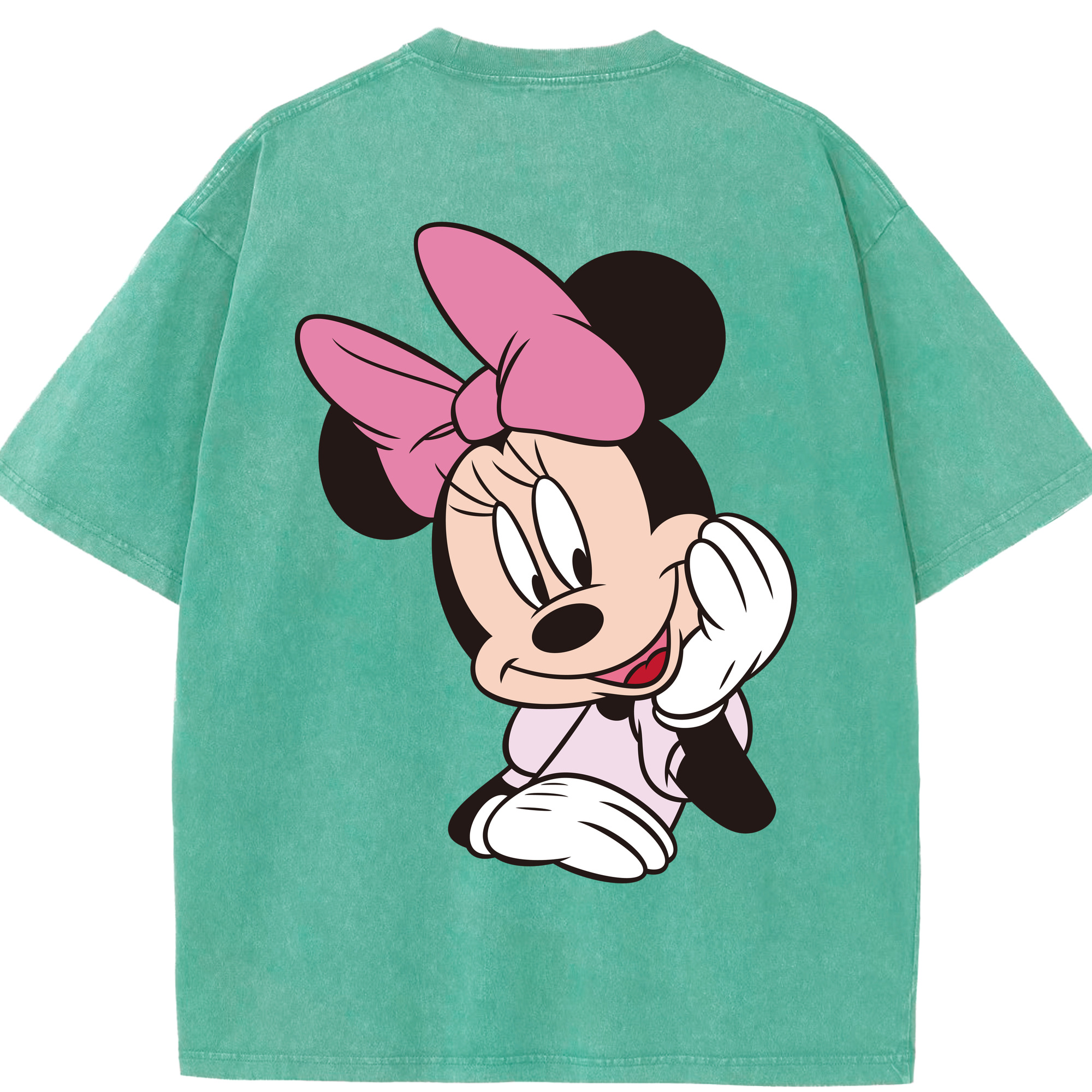 （画像用） ミッキーマウス Mickey Mouse 綿100% ヴィンテージ風 半袖Tシャツ（背面プリント）